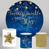 Wenig Stern Galaxis Runden Baby Dusche Hintergrund Bausatz